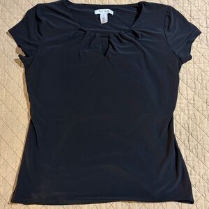 White House Black Market Key Hole Elegant Black Women's Top